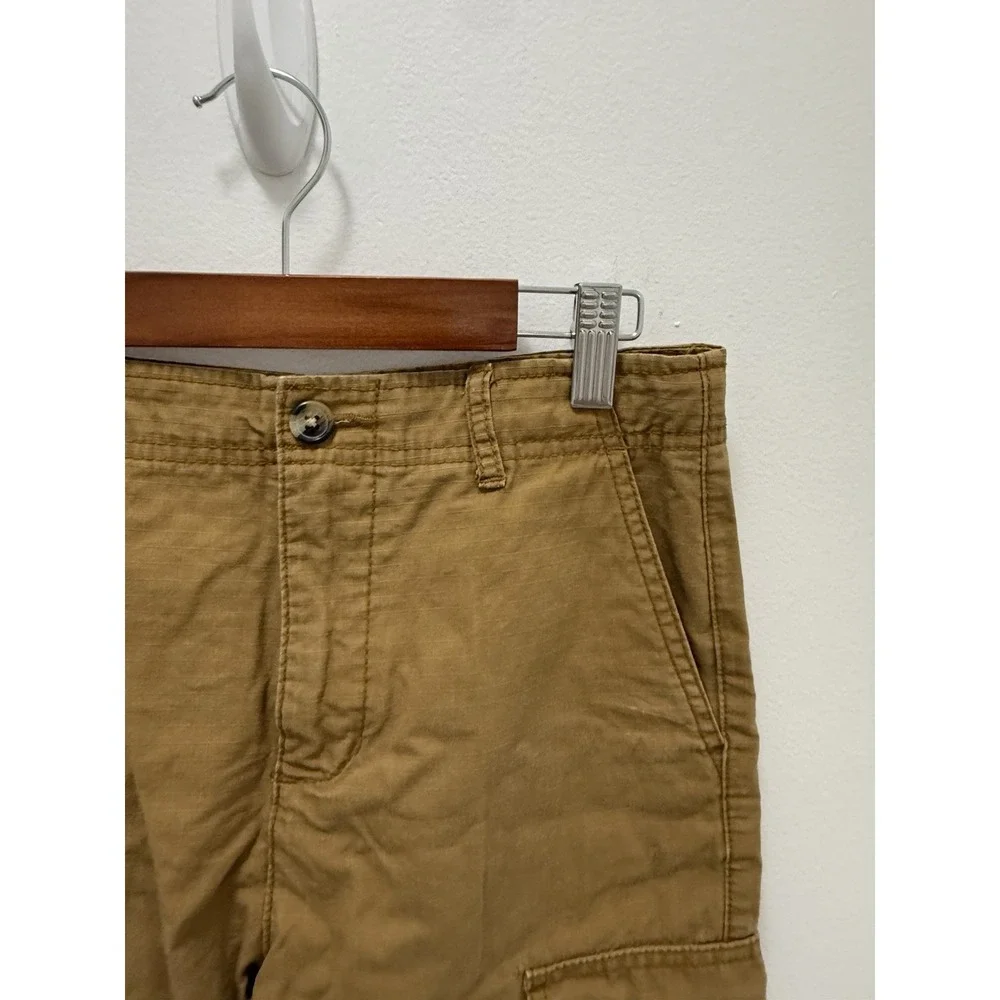 Old Navy‎ Boys Cargo Shorts Size 12 Tan Brown Cotton Casual Utility Ripstop